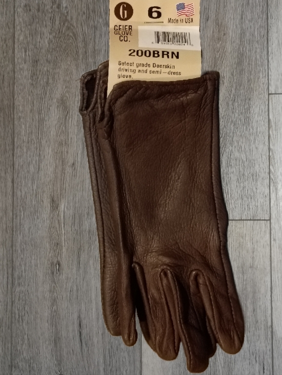 Geier Glove Co. Accessories - Geier Deerskin Brown Men’s Driving Gloves - Size 6